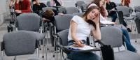 tired girls in school